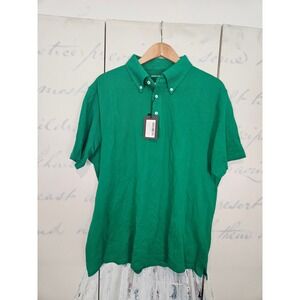 NWT Spier & Mackay Mens XXL Kelly Green Cotton Pique Short Sleeve Polo